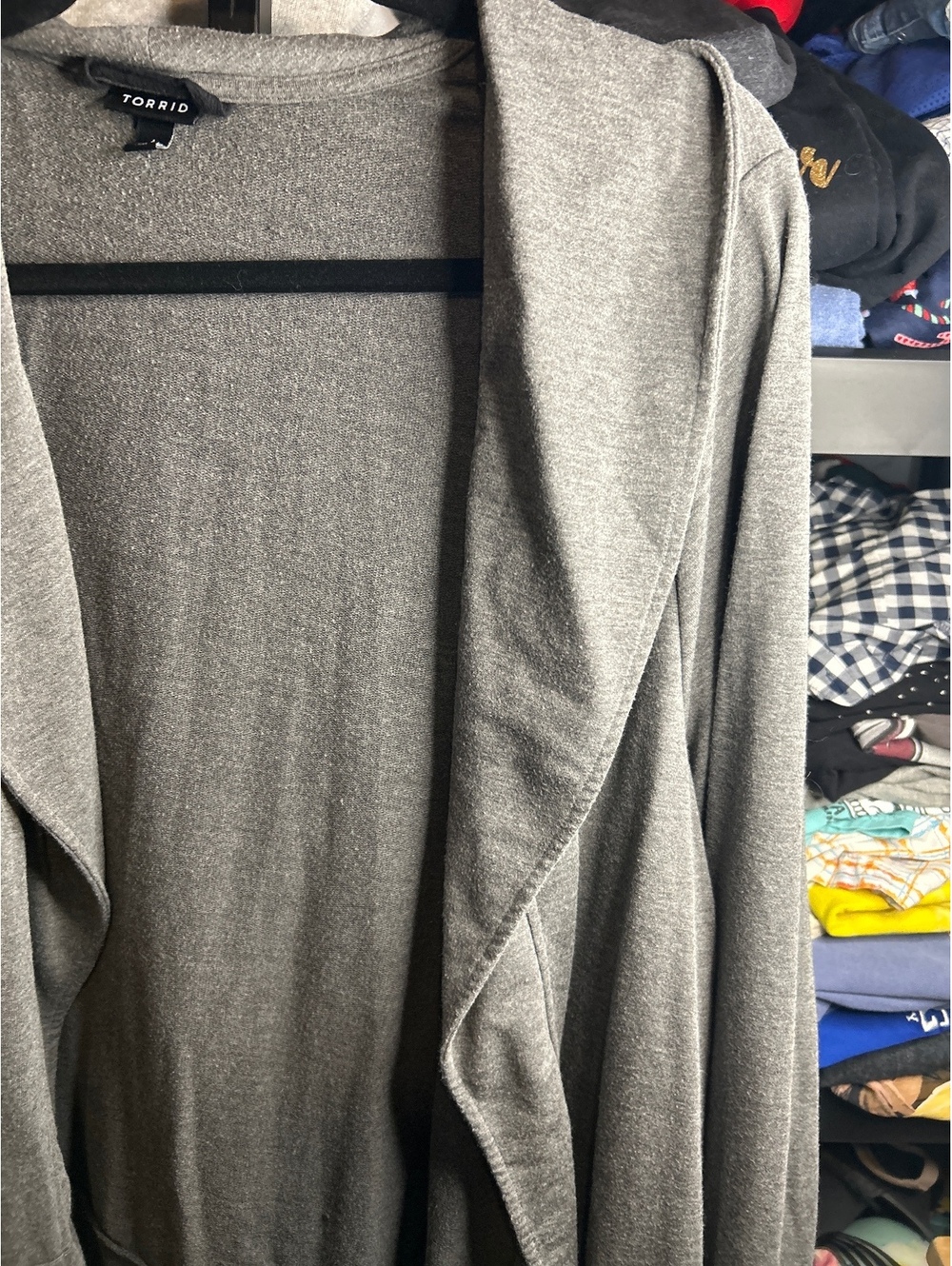 Torrid Gray Open Front Cardigan Sweater Size 4